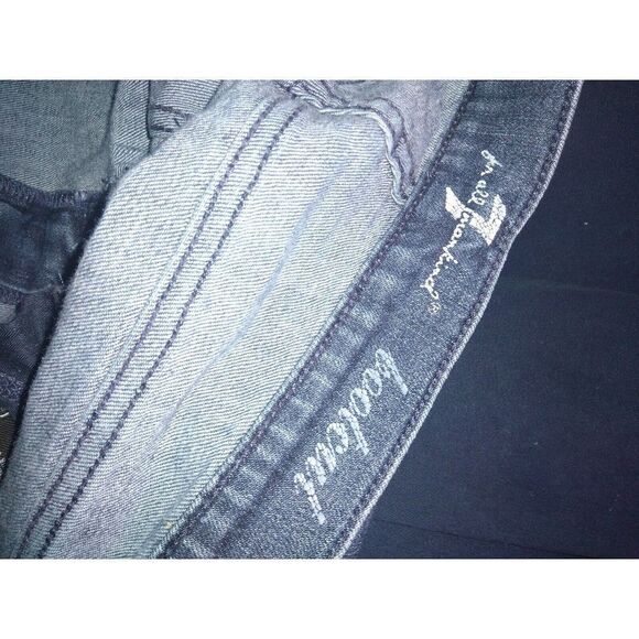 7 For All Mankind Jeans Women’s Size 27 Bootcut Denim Stretch Mid Rise 30x32 - Picture 8 of 9